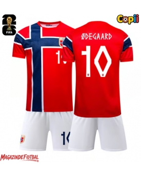 Norvegia Martin Odegaard #10 Echipament de Fotbal Replică Mondial 2026 Copii Acasa (+ Șorturi)
